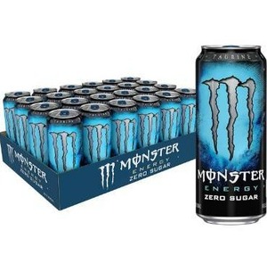 lot 100767 image: Monster Energy Zero Sugar, Low Calorie Energy Drink, 16 Ounce (Pack of 24)