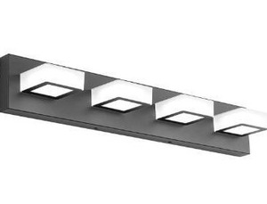 lot 100800 image: Ralbay LED Black Vanity Lights 4 Lights Acrylic Bathroom Vanity Lighting Fixtures Modern Matte Black Bathroom Vanity Lights