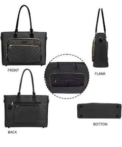 lot 100801 image: Laptop Bag for Women, 15.6 inch Large Laptop Tote Bag, Waterproof Briefcase Computer Bags, USB Work Bags Teacher Tote Bag Business Handbag
