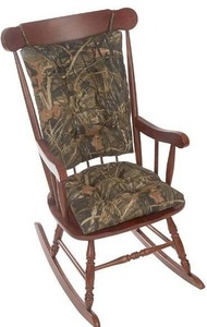 lot 100806 image: Klear Vu Realtree Rocking Chair Pad and Rocker Seatback Set, 17 x 17, 1 Count (Pack of 1), Brown