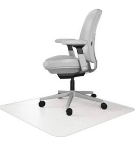 lot 100811 image: Office Desk Chair Mat - for Low Pile Carpet (with Grippers) Clear, 36 Inches x 48 Inches