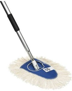 lot 100826 image: Nine Forty Residential  Commercial USA Cotton Wedge Hardwood Floor Dry Dust Mop Head  Handle