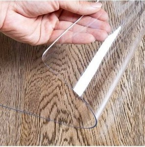 lot 100827 image: OstepDecor Upgraded Version 1.5mm Thick Clear Table Protector Rectangle, 78 x 42 Inch Table Protector for Dining Romm Table, Table Clear Plastic Cover, Clear Plastic Tablecloth Protector