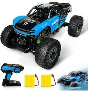 lot 100829 image: WQ RC Cars 1��12 Scale Remote Control Car,Super Load-Bearing 4WD Off Road Waterproof All Terrain Rc Truck with Two Rechargeable Batteries for Adults Kids