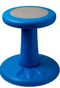 lot 100834 image: Active Kids Chair �� Wobble Chair Toddlers, Pre-Schoolers - Age Range 3-7y �� Grades K-1-2 - 14 High �� Flexible Seating for Classrooms - Helps ADDADHD - Corrects Posture & Strengthens Core - Blue