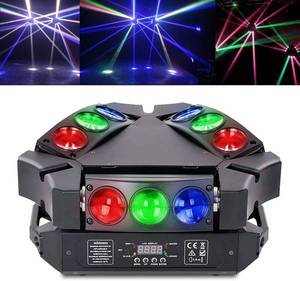 lot 100712 image: Dj lights Led Bar Light 9X3W RGB LED Moving Beam Head Light KTV DJ Disco Lighting