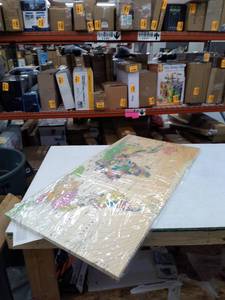 lot 29340 image: Vintage World Map Premium Canvas Art Print