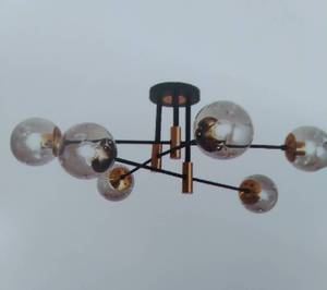 lot 29357 image: Sputnik 6 Globe Light Fixture