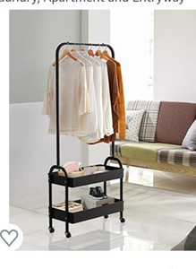 lot 29370 image: Hidido Black Clothing Rack