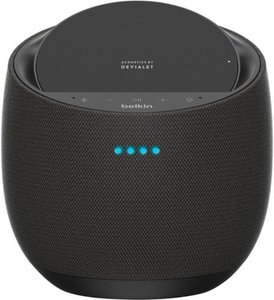 lot 29394 image: Belkin SoundForm Elite Hi-Fi Smart Speaker and Wireless Charger with Alexa, Airplay2,Black