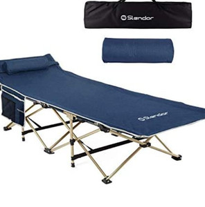 lot 29466 image: Slendor Folding Camping Cot for Adults Portable Outdoor Bed Heavy Duty Sleeping Cot