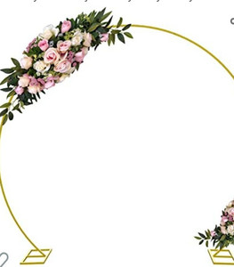 lot 29471 image: Wokceer 9.5FT Large Circle Balloon Arch Stand,Gold