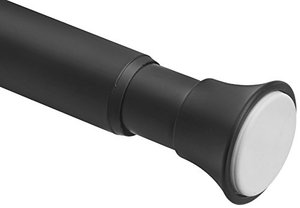 lot 29482 image: Amazon Basics Tension Curtain Rod, Adjustable 36-54in.W, Black