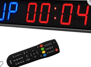 lot 29491 image: BTBSIGN LED Interval Timer Count DownUp Clock Stopwatch,Two BlueFour Red