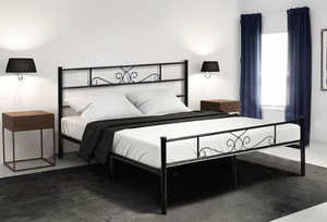 lot 29496 image: Premium Metal Bed, Platform Bedroom Mattress Frame,Twin