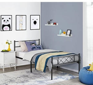 lot 29508 image: Elham SB Black Metal Bed Frame,Twin