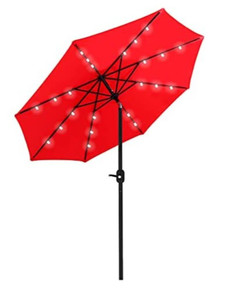 lot 29512 image: Solar Outdoor Umbrella,10,Dark Green