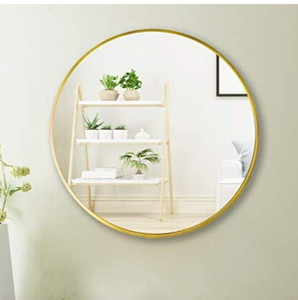 lot 29516 image: Beauty4U 20in.Circle Mirror,Gold