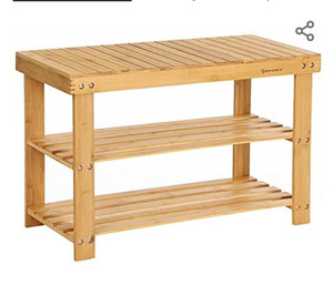 lot 29519 image: Songmics Shoe Rack Bench