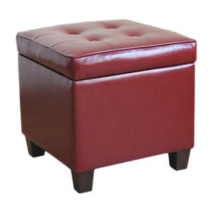 lot 29535 image: HomePop Square Tufted Storage Ottoman