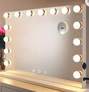 lot 29656 image: HOMPEN Hollywood Lighted Vanity Mirror with Lights,Large