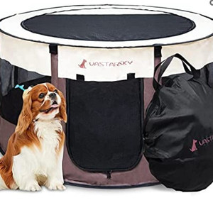 lot 29673 image: Vastarsky Foldable Portable Pet Playpen,Large