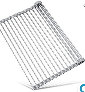 lot 29676 image: Attom Tech Home Roll Up Dish Drying Rack,Large