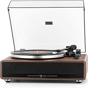 lot 29713 image: One By One High Fidelity Belt Drive Turntable with Built-in Speakers