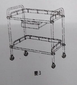 lot 29732 image: Stainless Steel Cart with Wheels