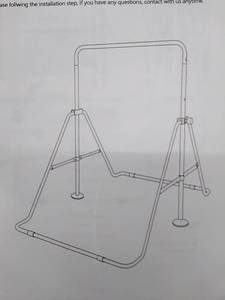 lot 29738 image: Folding Gymnastics Bar, Pink