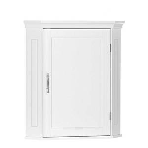 lot 29746 image: RiverRidge Home Somerset Bath 2-Shelf Corner Wall Cabinet, White