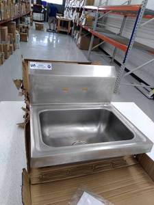 lot 29795 image: Stainless Steel Hand Sink with Faucet