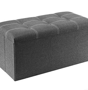 lot 29811 image: YOUDENOVA 30 inches Storage Ottoman Bench, Foldable Footrest Shoe Bench