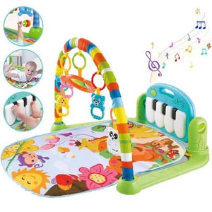 lot 1613 image: Baby Play Mat Activity Gym with Kick Piano Keyboard, Baby Jungle Gym Mat Designed with Colorful and Detachable Baby Toys in Activity Center for Tummy Time Boys and Girls Aged 0 to 3 to 6 12 Months