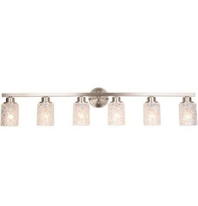 lot 1624 image: Alice House 41.3 Vanity Lights, 6 Light Wall Lighting, Brushed Nickel Finish Bathroom Lights Over Mirror, Bathroom Lighting AL9082-W6