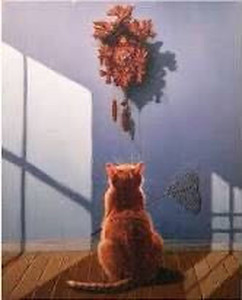 lot 1652 image: Empire Art Direct A Timely Lunch Cat Pet Wall, Graphic Art Print on Wrapped Canvas Contemporary,Ready to Hang,Living Room,Bedroom �� Office, 16 x 2 x 20