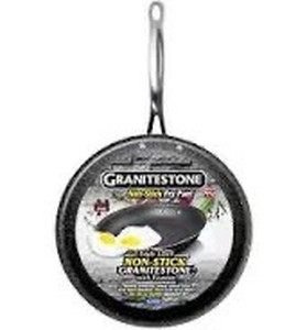 lot 1653 image: Granitestone Super Non-stick and Scratchproof, No-warp, Oven-Safe and Dishwasher Safe, Mineral-enforced Frying Pans With Stay-Cool Handles PFOA-Free As Seen On TV (8-inch)