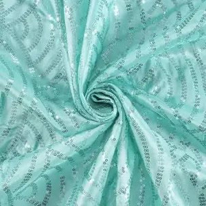 lot 1667 image: Mermaid Scale Sequin Fabric Roll 10 yards - Turquois