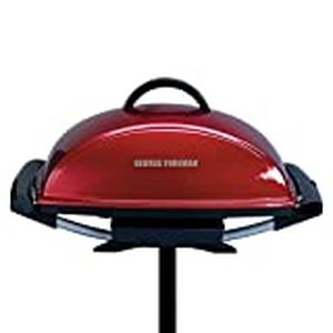 lot 1704 image: George Foreman 12-Serving IndoorOutdoor Rectangular Electric Grill, Red, GFO201R
