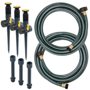 lot 1707 image: Melnor Sprinkler Kit with Hoses and Risers