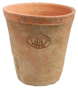lot 50040 image: Esschert Design AT03 Aged Terracotta Round Pot, 6 x 6 x 5,Brown