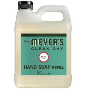 lot 50140 image: Mrs. Meyers Liquid Hand Soap Refill, Basil, 33 fl oz