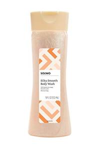 lot 50145 image: Amazon Brand - Solimo Silky Smooth Body Wash, Peach and Orange Blossom Scent, 18 Fluid Ounce (Pack of 4)