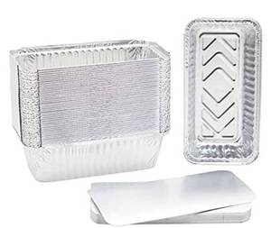 lot 50149 image: JUVAL ALUMINUM ALUMINUM PANS WITH LIDS PACK OF 50