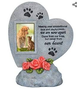 lot 50176 image: PETAFLOP Pet Memorial Stones Dog Cat Grave Marker Headstone Loss of Pet Keepsake
