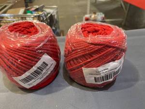 lot 50203 image: (2) SANGTQ 4-Strand Twisted Cotton Cord Macrame Cord Polyester Cotton Bohemia DIY Macrame Rope Handmade Craft Knitting Christmas Cord Soft Undyed Cotton Rope (3mm 109yard (100m))