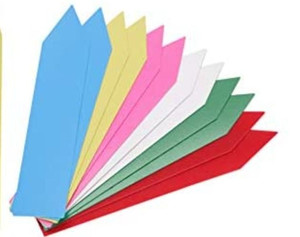 lot 50220 image: GROWNEER 600 Packs 4x0.8 Inches Plant Labels Stake Type Tags Plastic Garden Labels Nursery Tags for Flowers, Vegetables, Seedlings, Seed Multiicolor