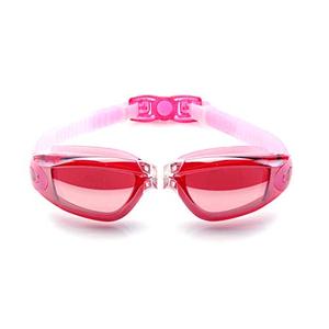 lot 50242 image: AINAAN Glasses, Leaking Anti-Fog Indoor Outdoor Swimming Goggles with UV Protection Mirrored Clear Lenses, AdultYouth, Plating Pink