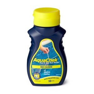 lot 50260 image: Aquachek Yellow Chlorine Test Strips for Swimming Pools, 50 Strips
