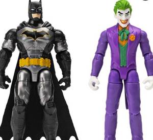 lot 50261 image: Spin Master Batman Toys Collection Flexible 4 Inch Batman & Joker Action Figures